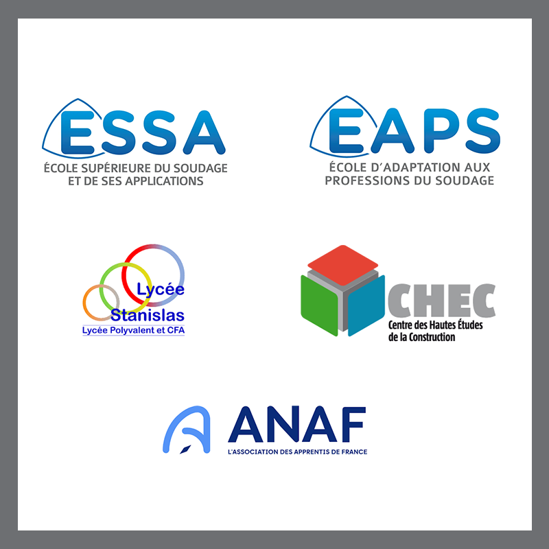 Logo partenariat pédagogique : ESSA, EAPS, ANAF, CHEC, Lycée Stanislas
