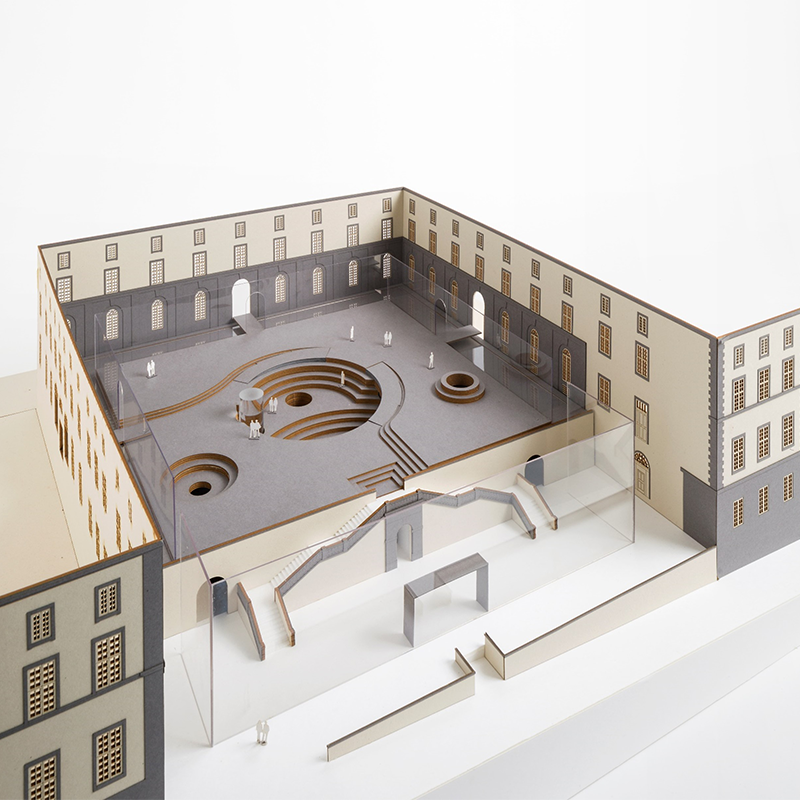 Maquette de la Bibliothèque Métropolitaine de l'Hôtel-Dieu de Clermont-Ferrand