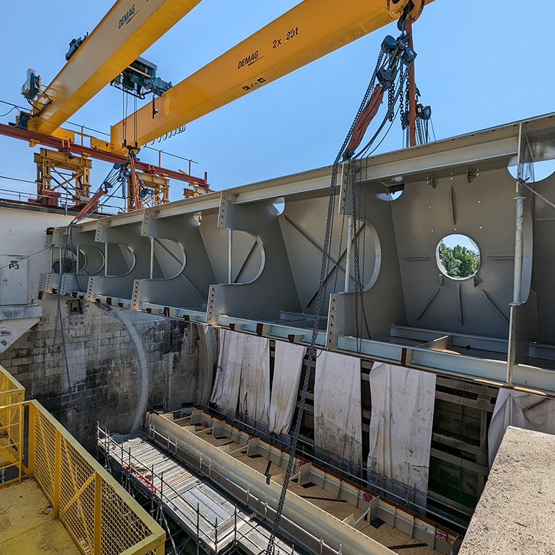 Chantier Barrage EDF La Vanelle  - Crédit photo : ©Eiffage Métal