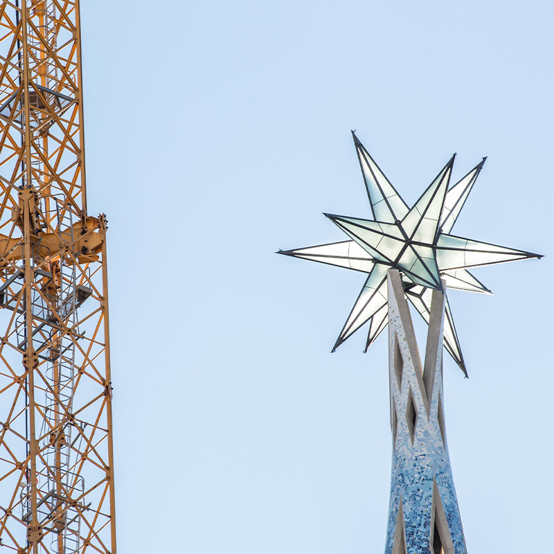 Étoile de la basilique de la Sagrada Família en Espagne